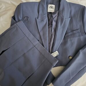 NWT - Zara Blue Skirt Set